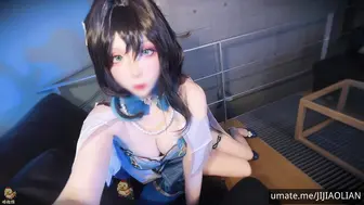 阮·梅 Cosplay 裸足足交回 成为阮梅姐的实验对象 这又大又白的阮饭真好吃