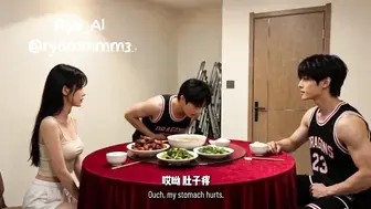 成为男友兄弟的母畜完整版：女友被男友兄弟调教成专属母畜 双腿大开被内射到失神